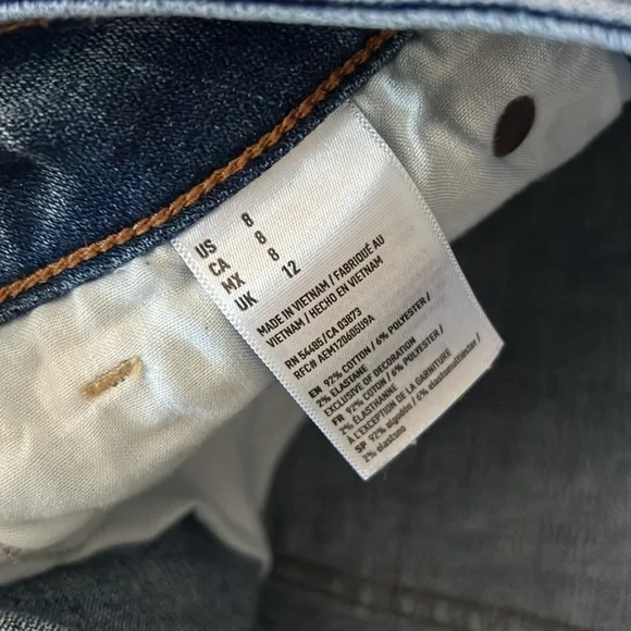 AMERICAN EAGLE Distressed Denim Mini Skirt - Picture 6 of 7